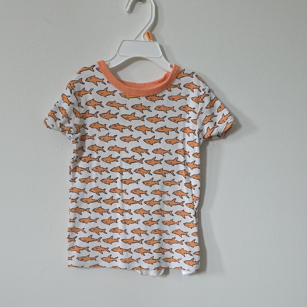 GAP Organic Cotton Shark PJ Shorts & Shirt Set, 5Y - Picture 2 of 7